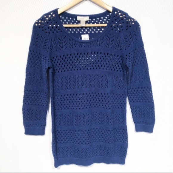 LOFT Sweaters - NWT Loft Open Knit Light Weigh Crochet Sweater